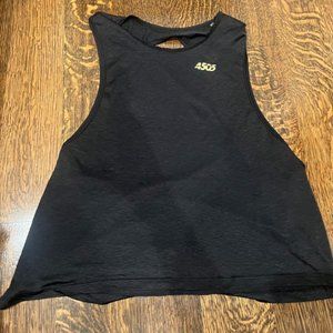 ASOS 4505 Black Tank Top with yellow 4505 logo US 6
